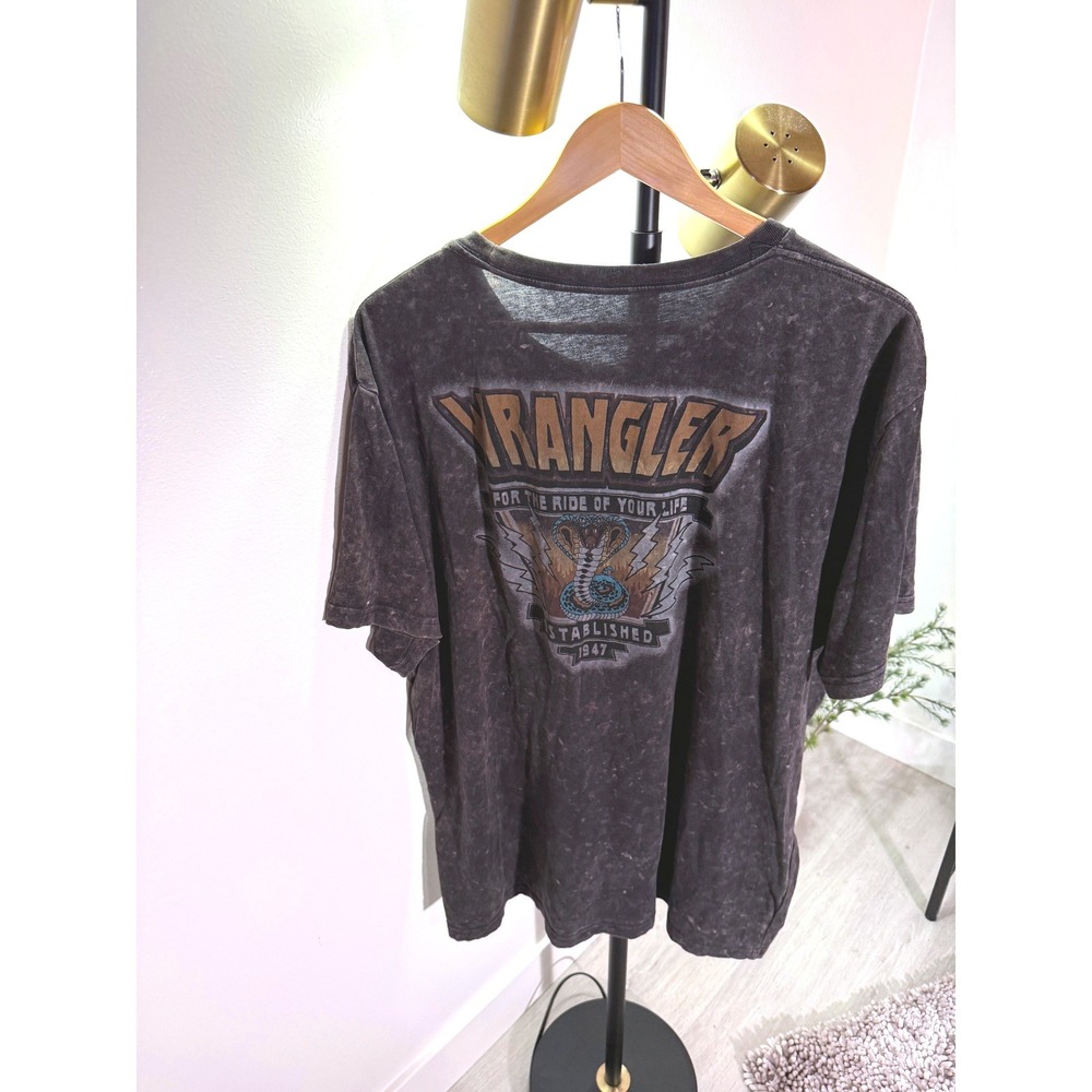 Wrangler tee 2xl ultra soft acid wash 80s feel grunge baggy shirt bikercore